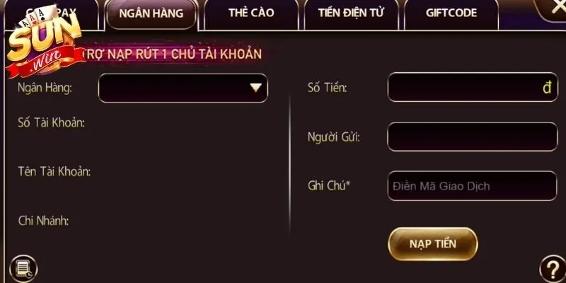 Nạp Tiền Sunwin - Giao Dịch Thần Tốc, An Toàn Tuyệt Đối 4 Sunwin 4 bước nạp vốn chi tiết nhất